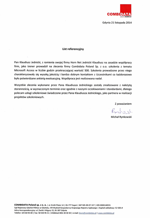 Referencje Combidata