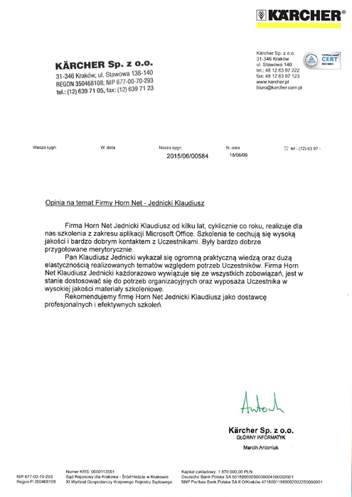 Referencje Kärcher